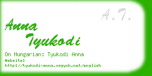 anna tyukodi business card